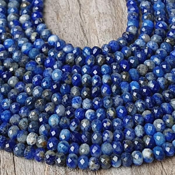 Lapis lazuli korálky 2x1mm rondelky brúsené šnúra