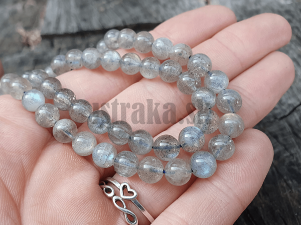 Labradorit korlky 6mm svetl AAA kvalita polnra
