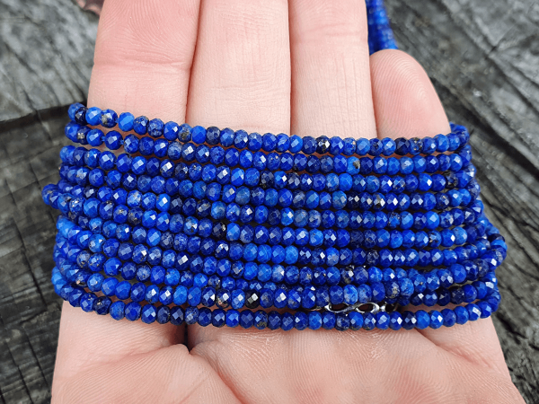 Lapis lazuli 3x2mm rondelky brsen nra