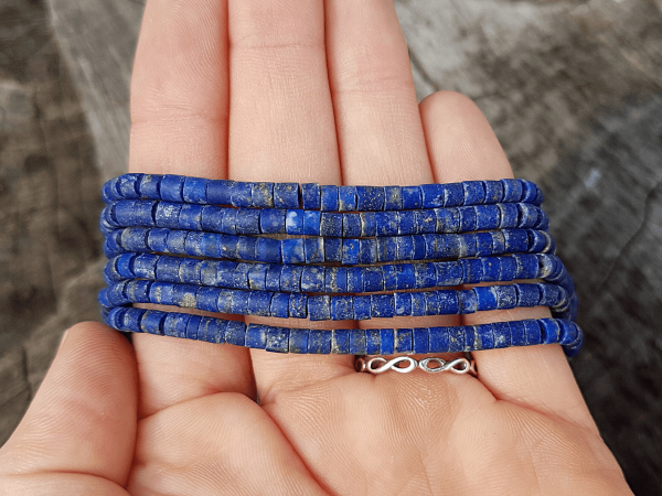 Lapis lazuli korlky 4x2mm valeky sekan matn polnra