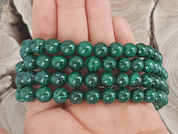 Malachit korlky 8mm polnra