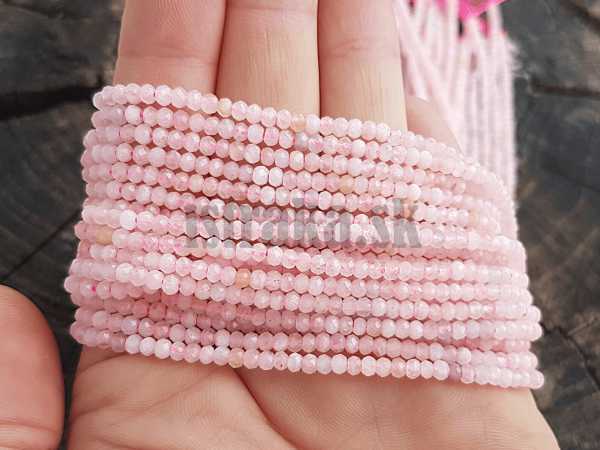 Morganit korlky 3x2mm rondelky brsen polnra