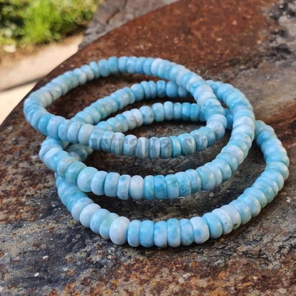 Nramok larimar nepravideln rondelky 
