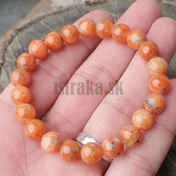 naramok-z-prirodneho-mineralu-kalcit-oranzovy-8mm-elasticky-leskly-vyrazny-