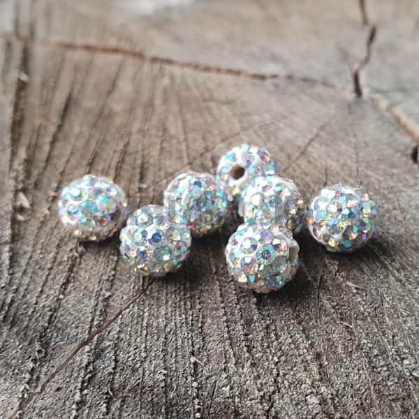 Shamballa korlka 8mm ra AB crystal AB 1ks