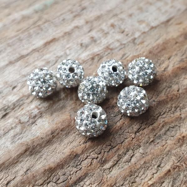 Shamballa korlka 8mm ra crystal 1ks