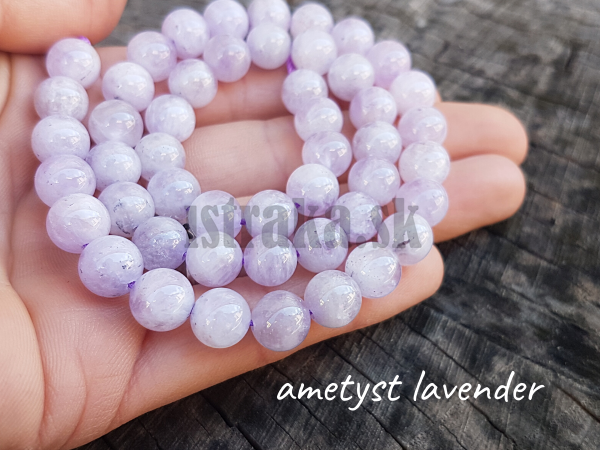 Ametyst lavender korálky 8mm svetlé šnúra